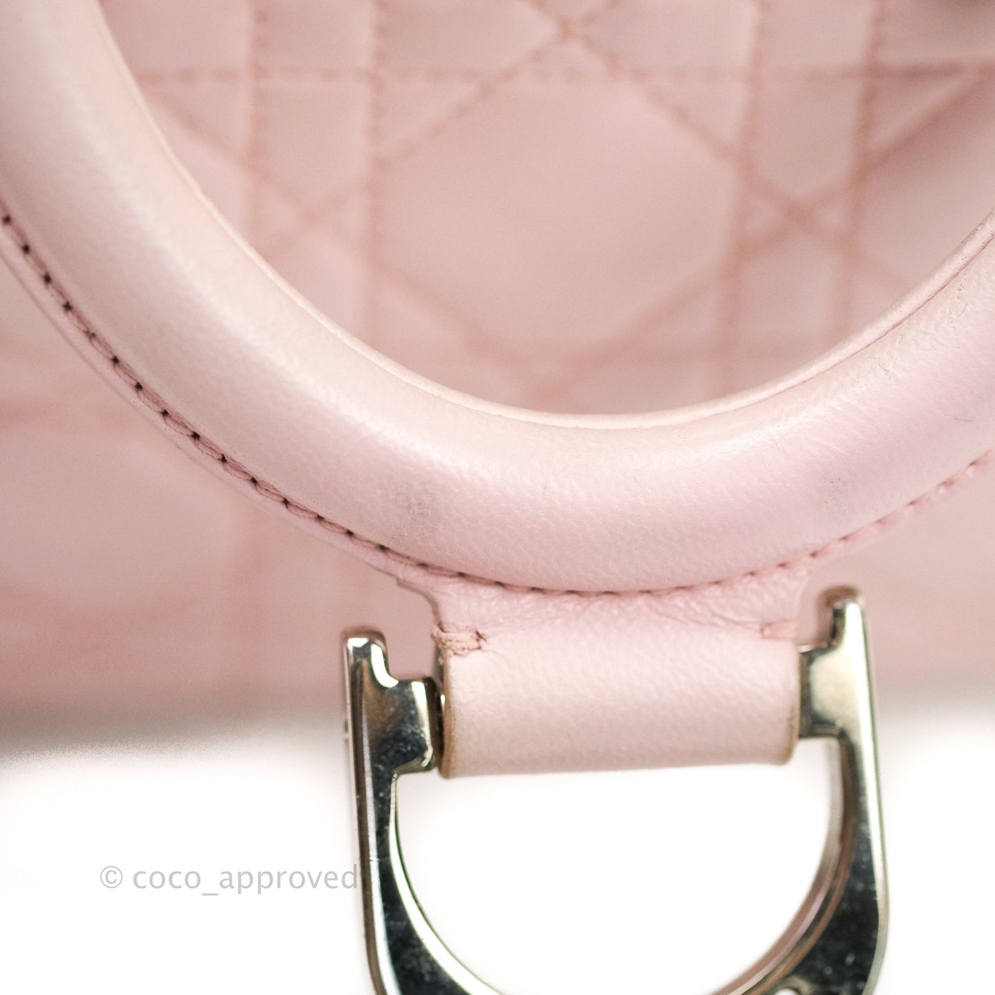 Christian Dior Lambskin Cannage Small Lucky Badge Stardust Backpack Soft Pink