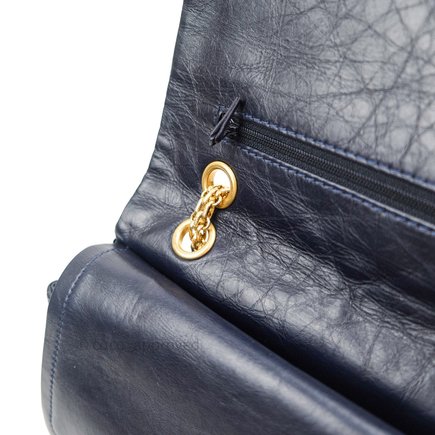 Chanel Reissue Quilted Aged Calfskin Dark Navy Gold Hardware 227
