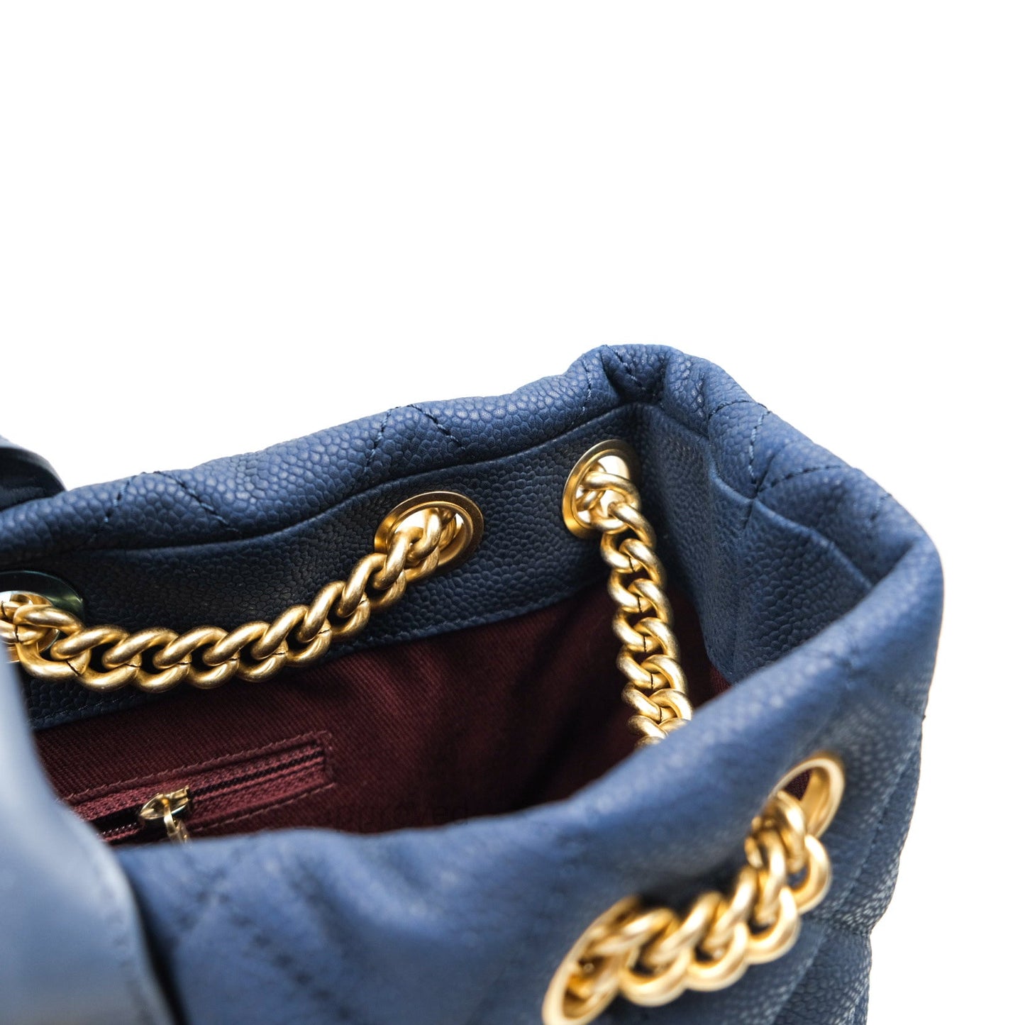 Chanel Iridescent Caviar Quilted Globe Trotter Shopping Tote Blue