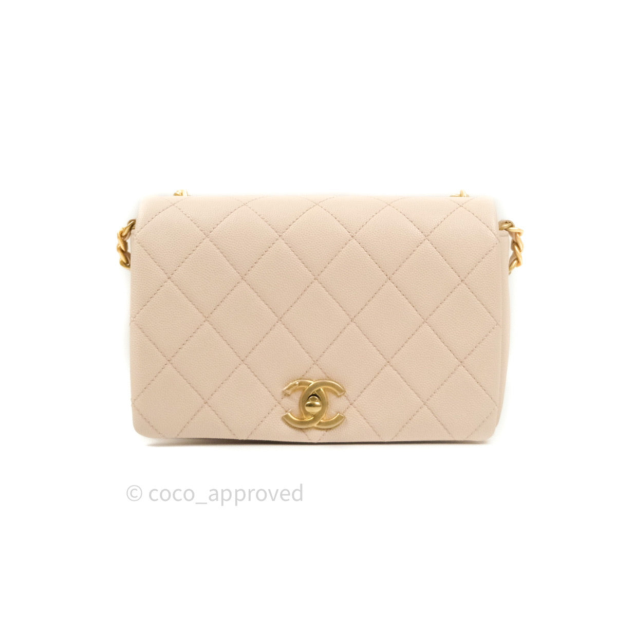 Chanel 2 Way Shoulder Bag Rose Pink Caviar Gold Hardware