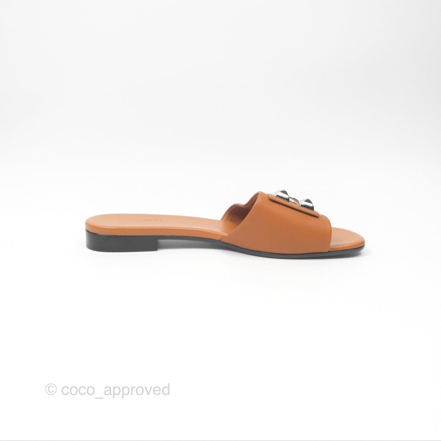 Hermès Dune Sandal Gold 37 Palladium Hardware Size 39.5