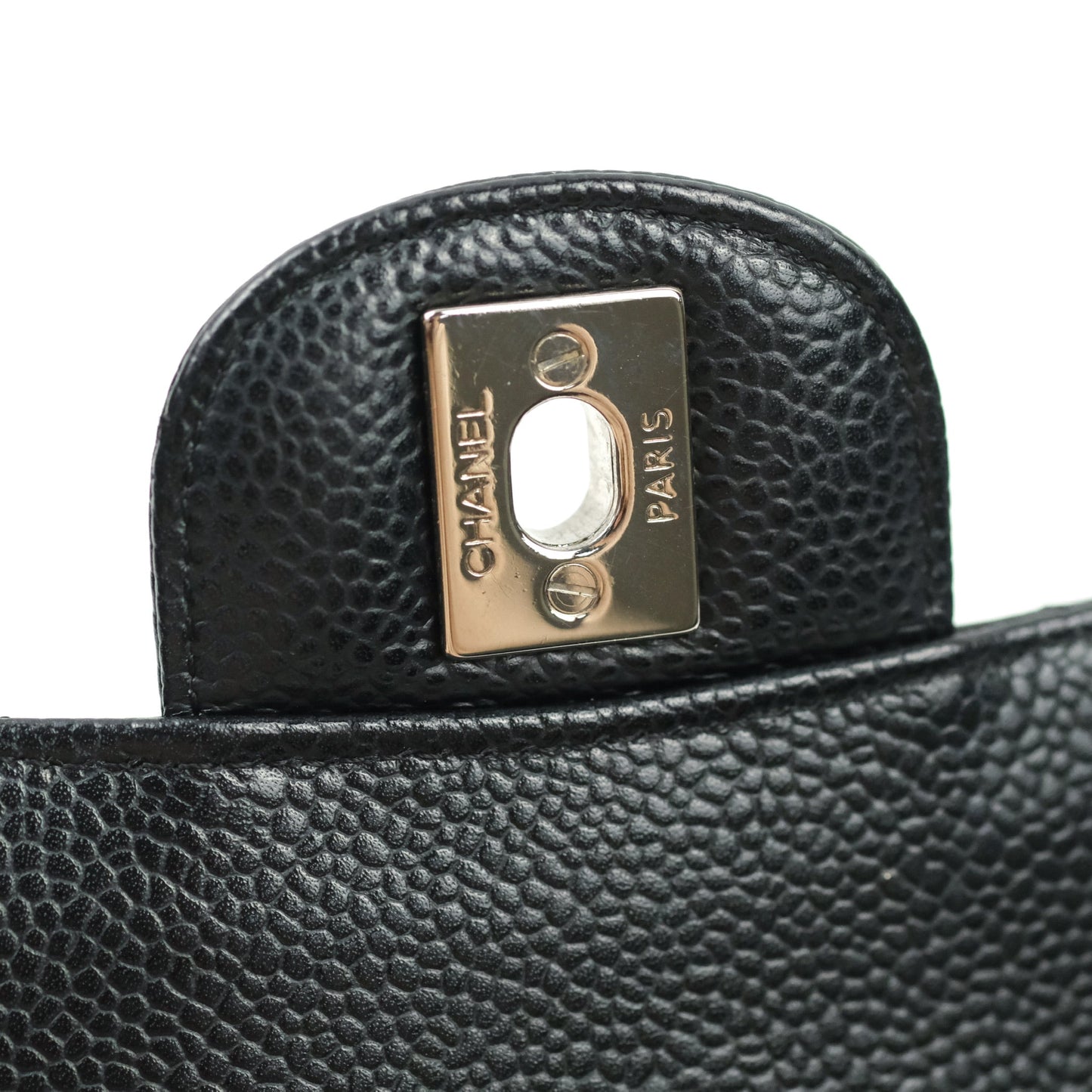 Chanel Classic Small S/M Flap Black Caviar Silver Hardware