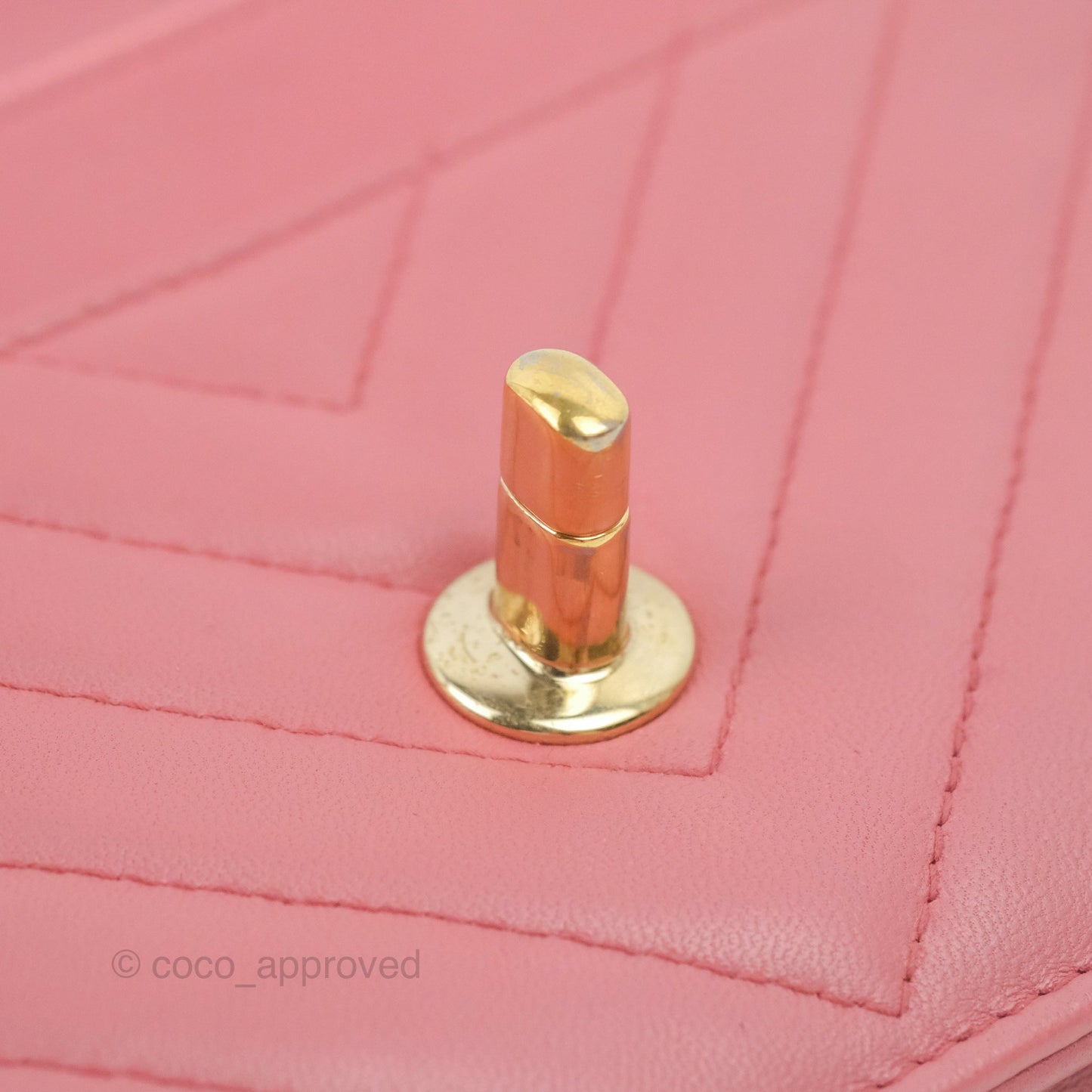 Chanel Trendy CC Chevron WOC Dark Pink Lambskin Gold Hardware