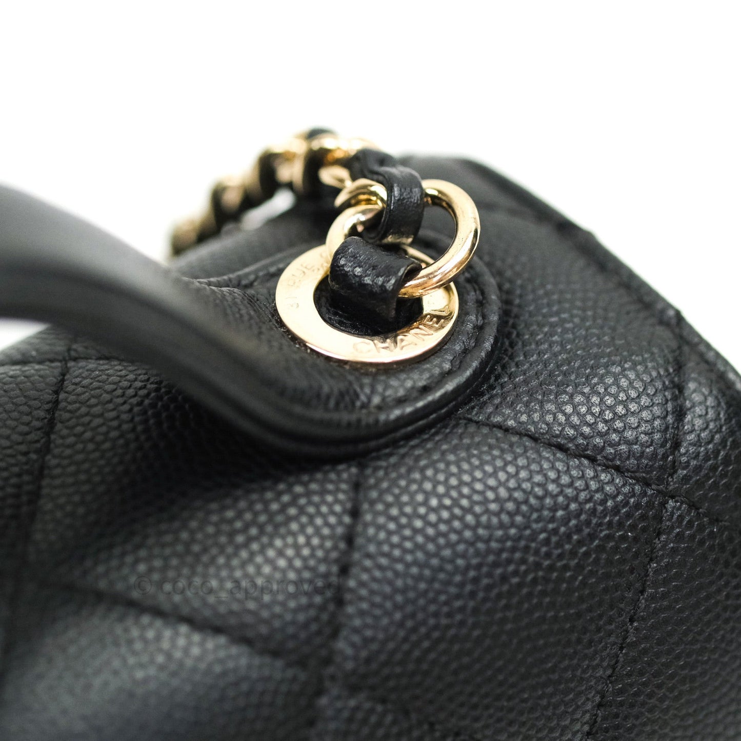 Chanel Quilted Small Business Affinity Flap Black Caviar Light Gold Hardware