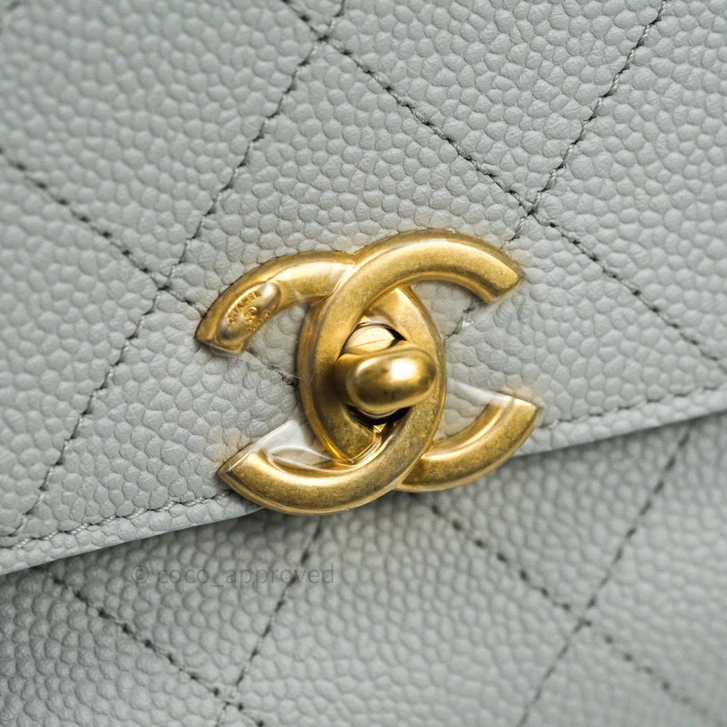 Chanel Chic Affinity Small Grained Calfskin Grey Gold Hardware