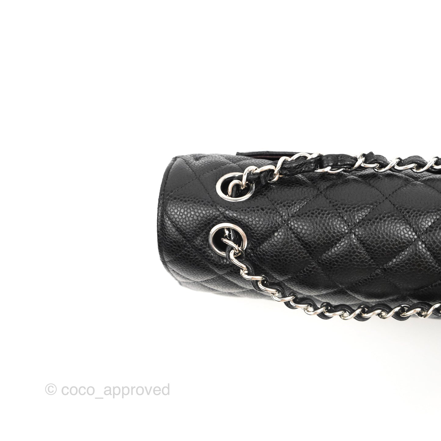 Chanel Small Classic Flap Quilted Black Caviar Silver Hardware