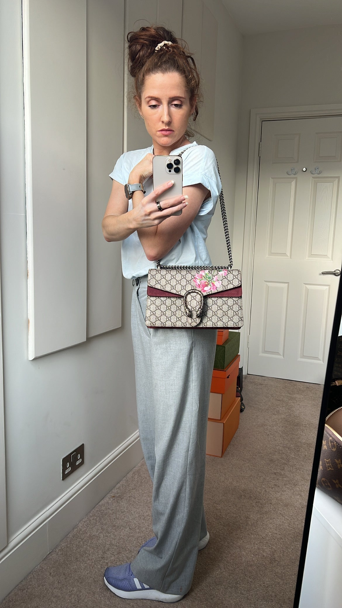 Luxury Gucci Dionysus GG Blooms Small Shoulder Bag