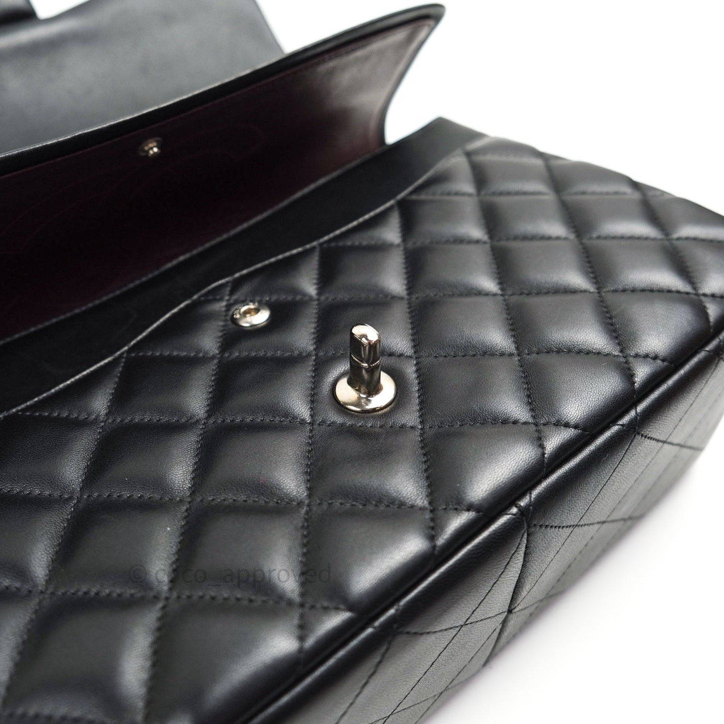 Chanel Jumbo Double Flap Black Lambskin Silver Hardware⁣⁣