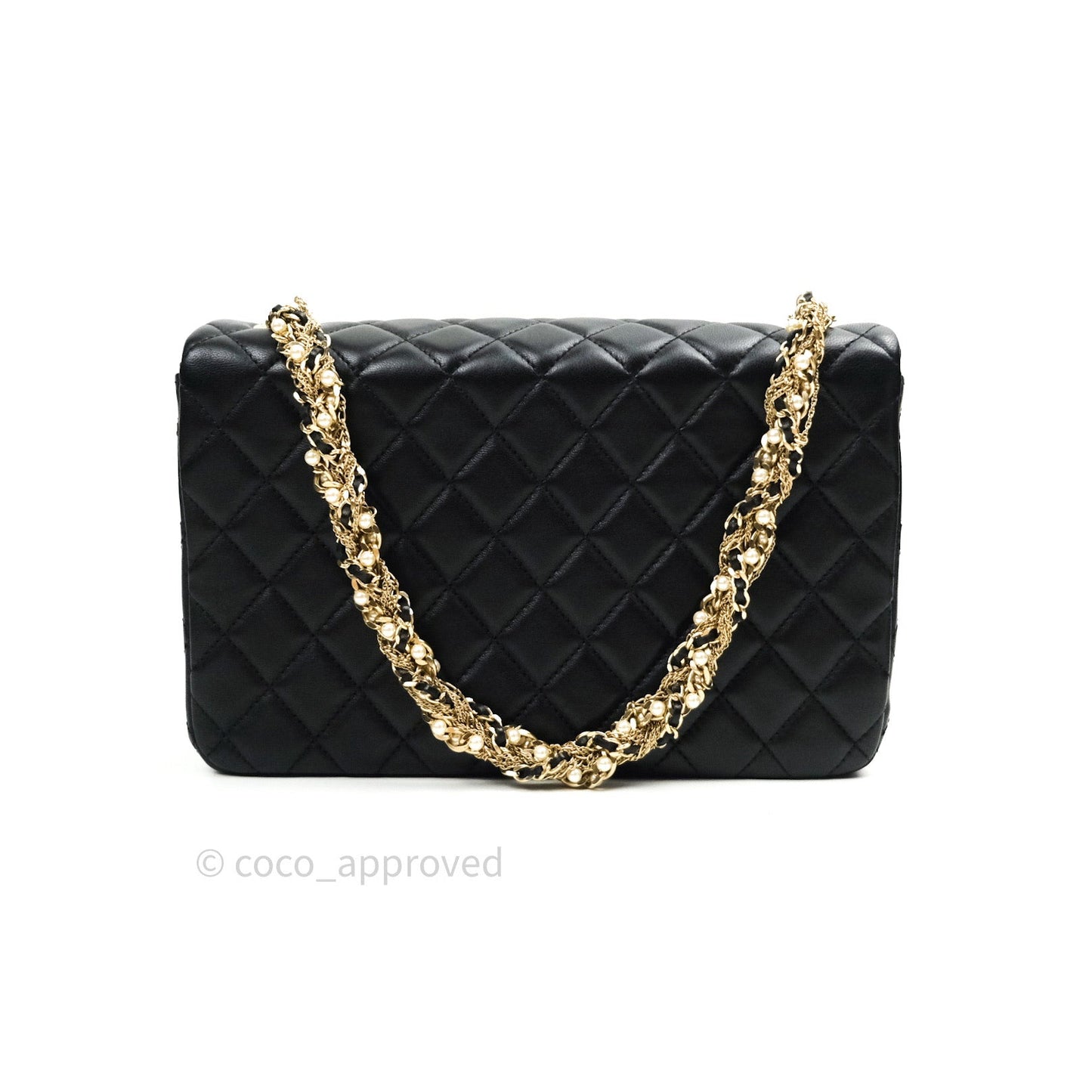 Chanel Quilted Medium Lambskin Westminster Pearl Flap Black