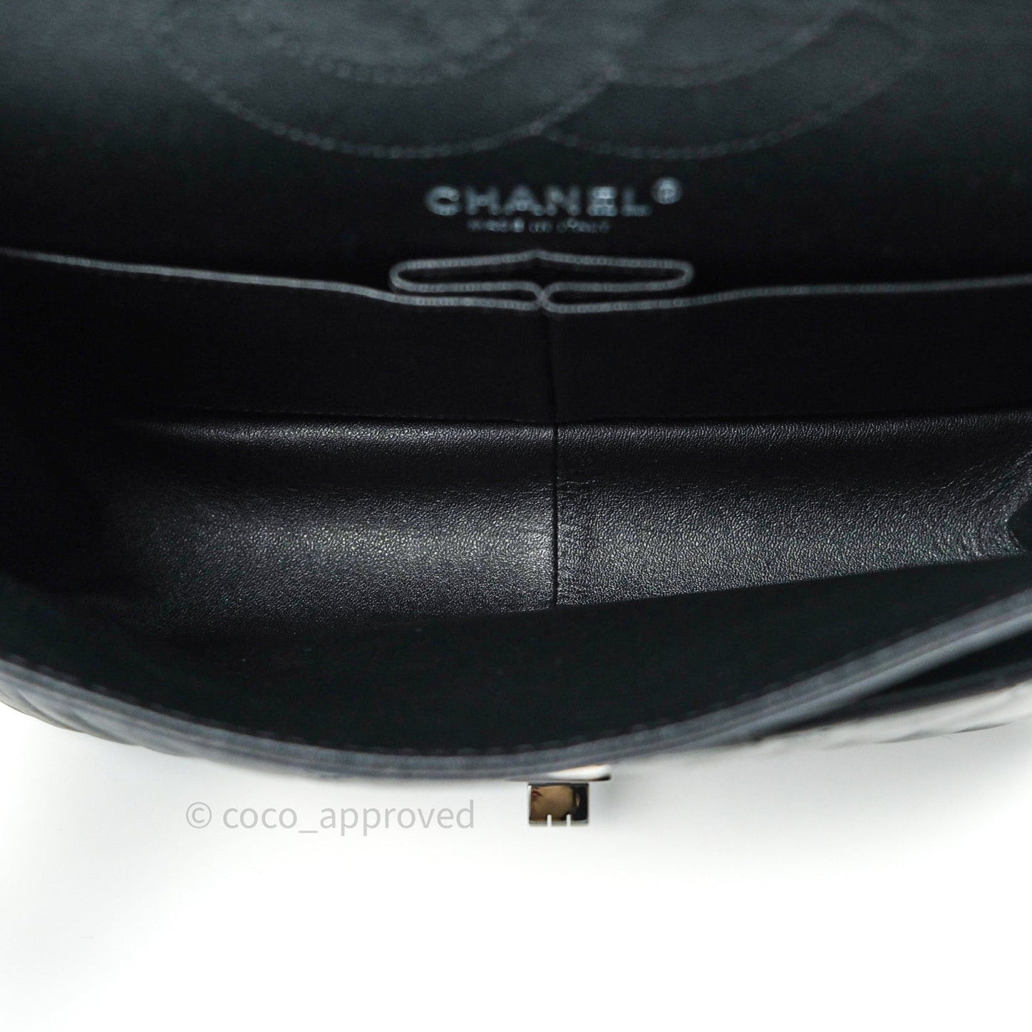 Chanel 2.55 Quilted Reissue 226 Double Flap So Black Crumpled Calfskin