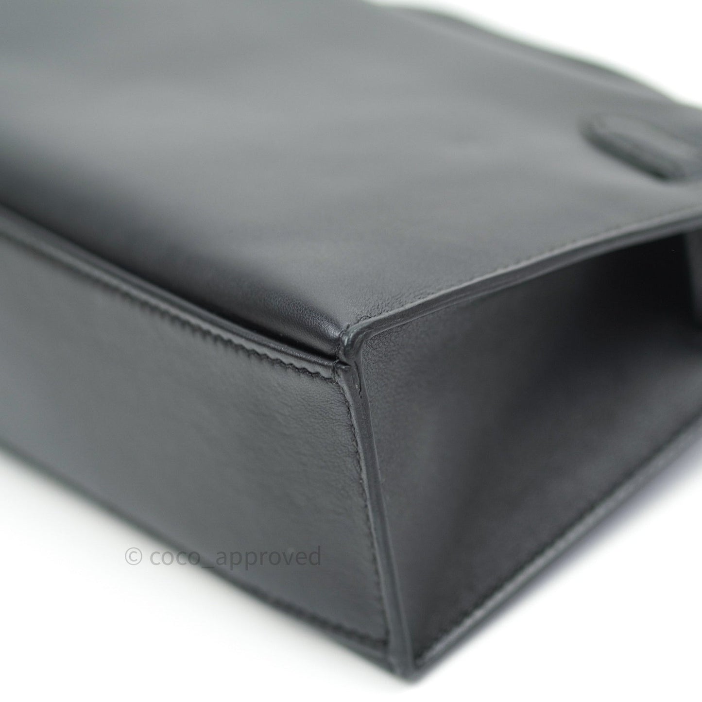 Hermès Kelly Pochette Clutch Black Swift Palladium Hardware