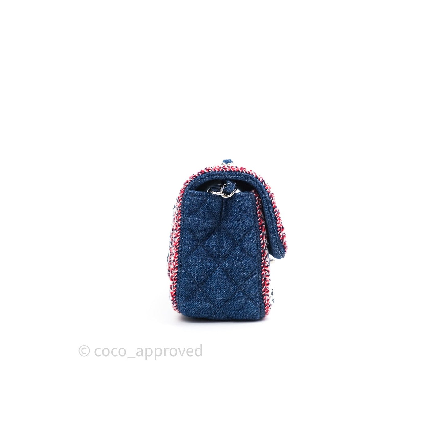 Chanel Quilted Mini Rectangular Denim Braided Classic Flap Bag