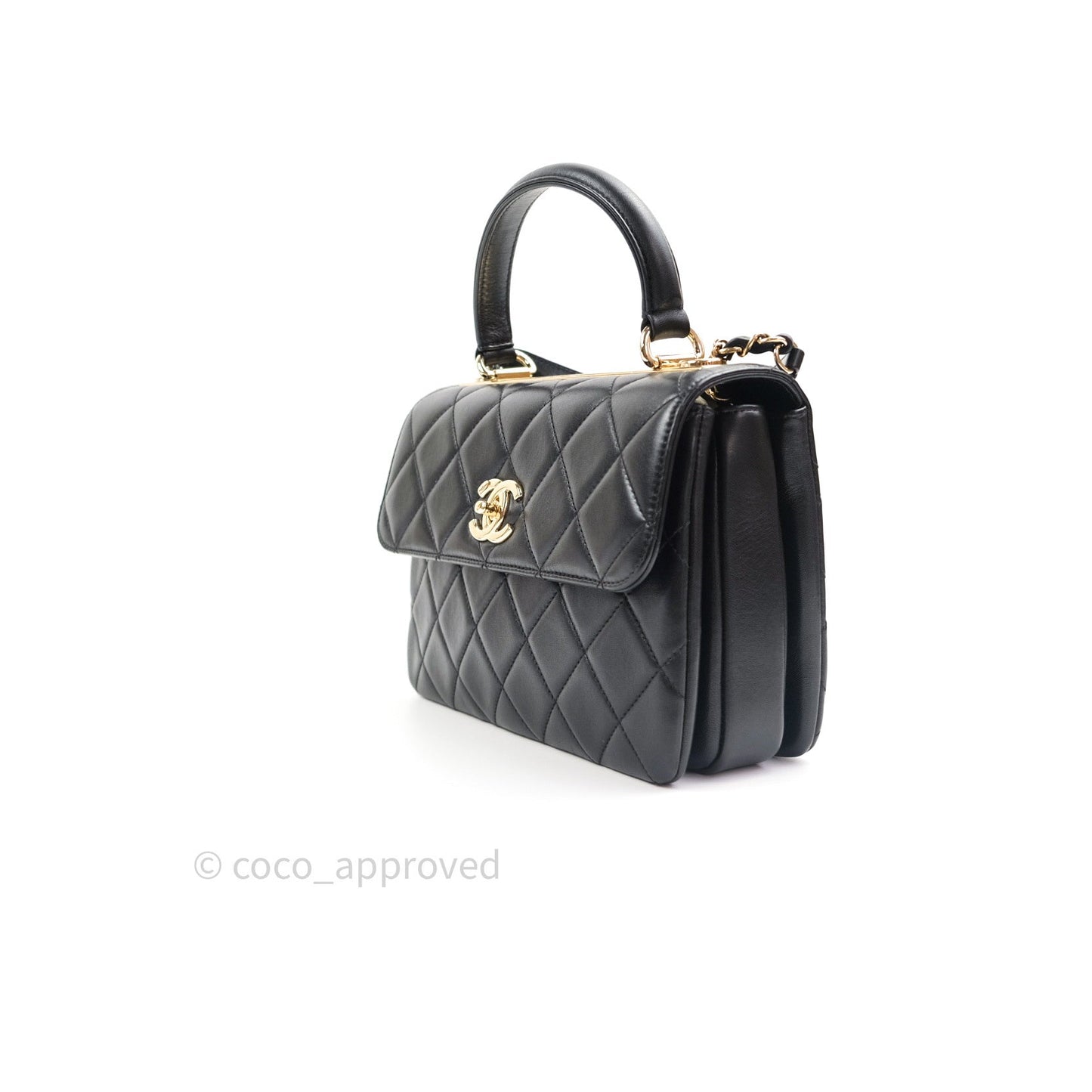 Chanel Trendy CC Small Black Lambskin Gold Hardware