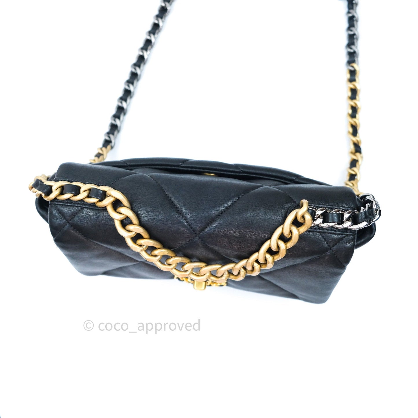 Chanel 19 Small Black Goatskin Mixed Hardware
