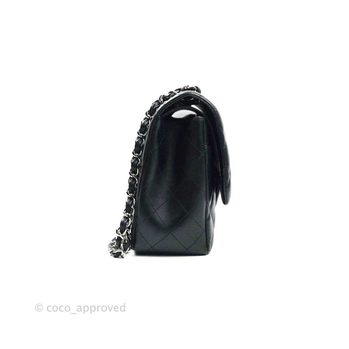 Chanel Jumbo Double Flap Black Lambskin Silver Hardware⁣⁣