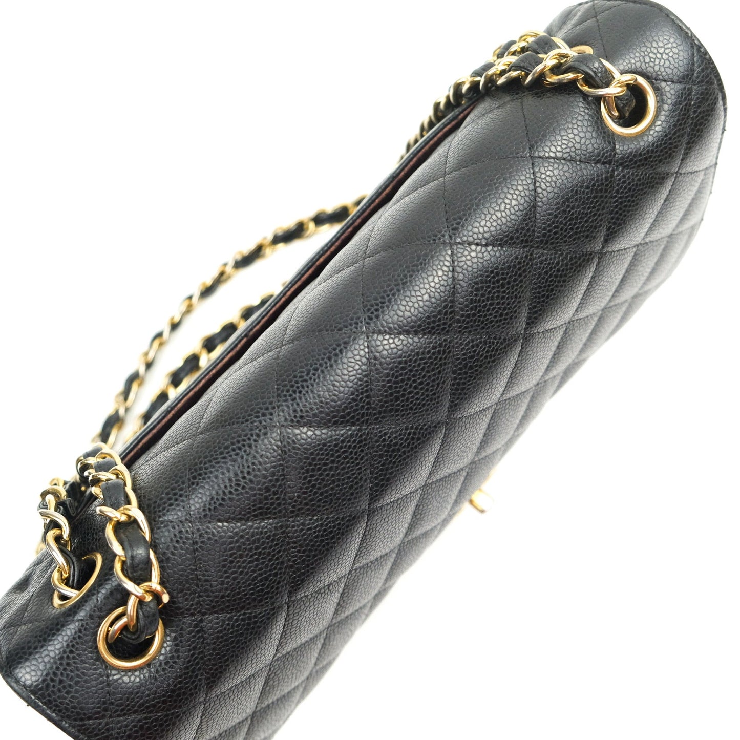 Chanel Jumbo Double Flap Black Caviar Gold Hardware⁣⁣