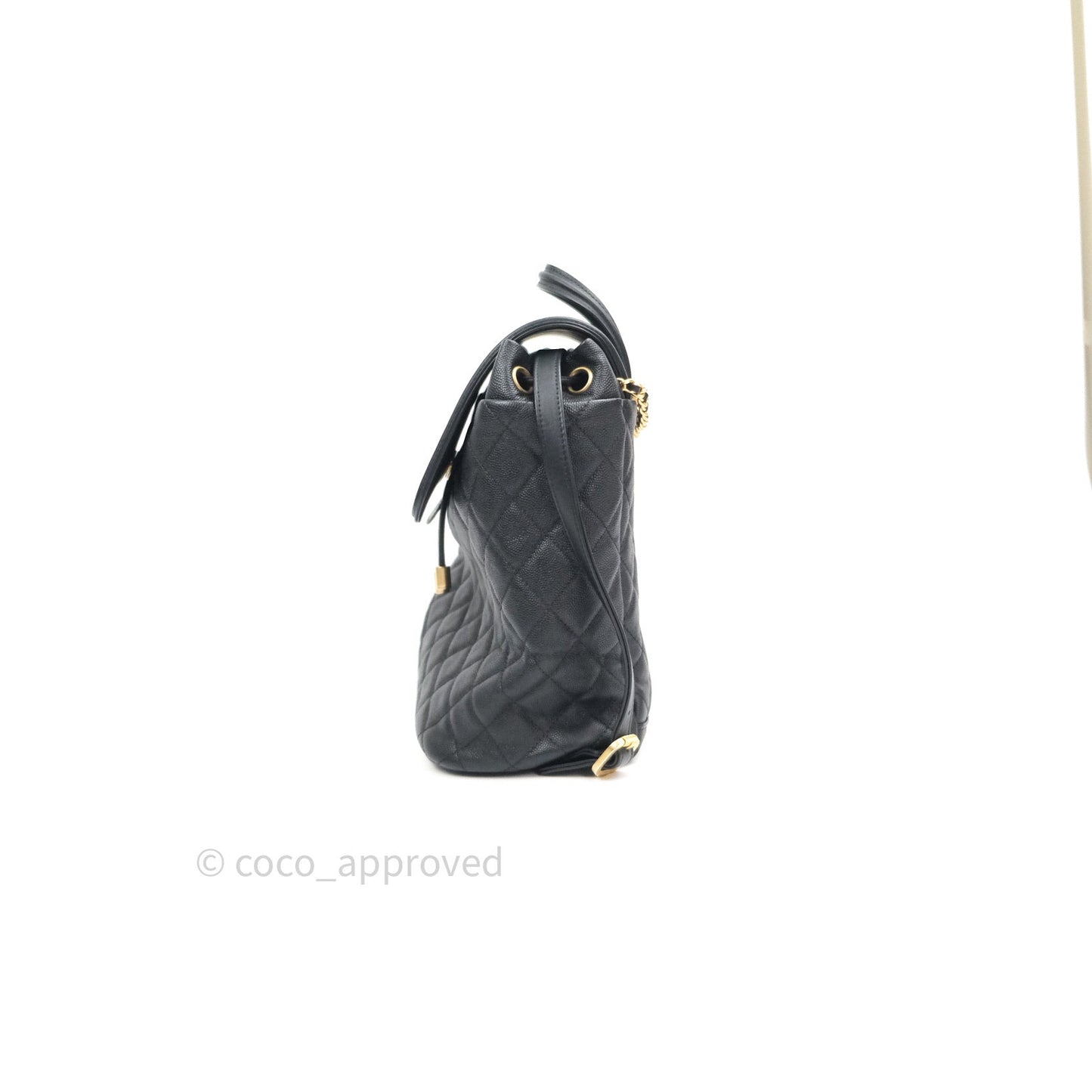 Chanel Quilted Filigree Backpack Black Caviar
