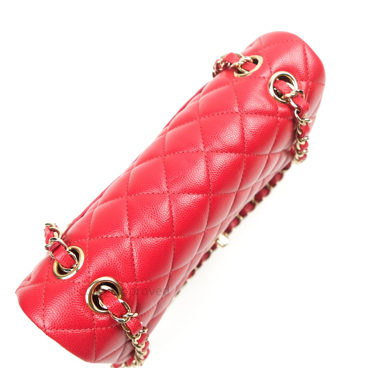 Chanel Classic Small S/M Flap Red Caviar Gold Hardware 19B