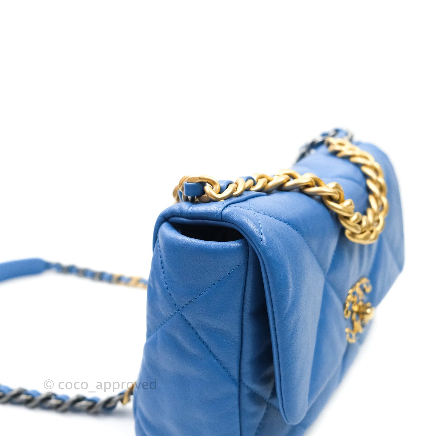 Chanel 19 Small Blue Mixed Hardware