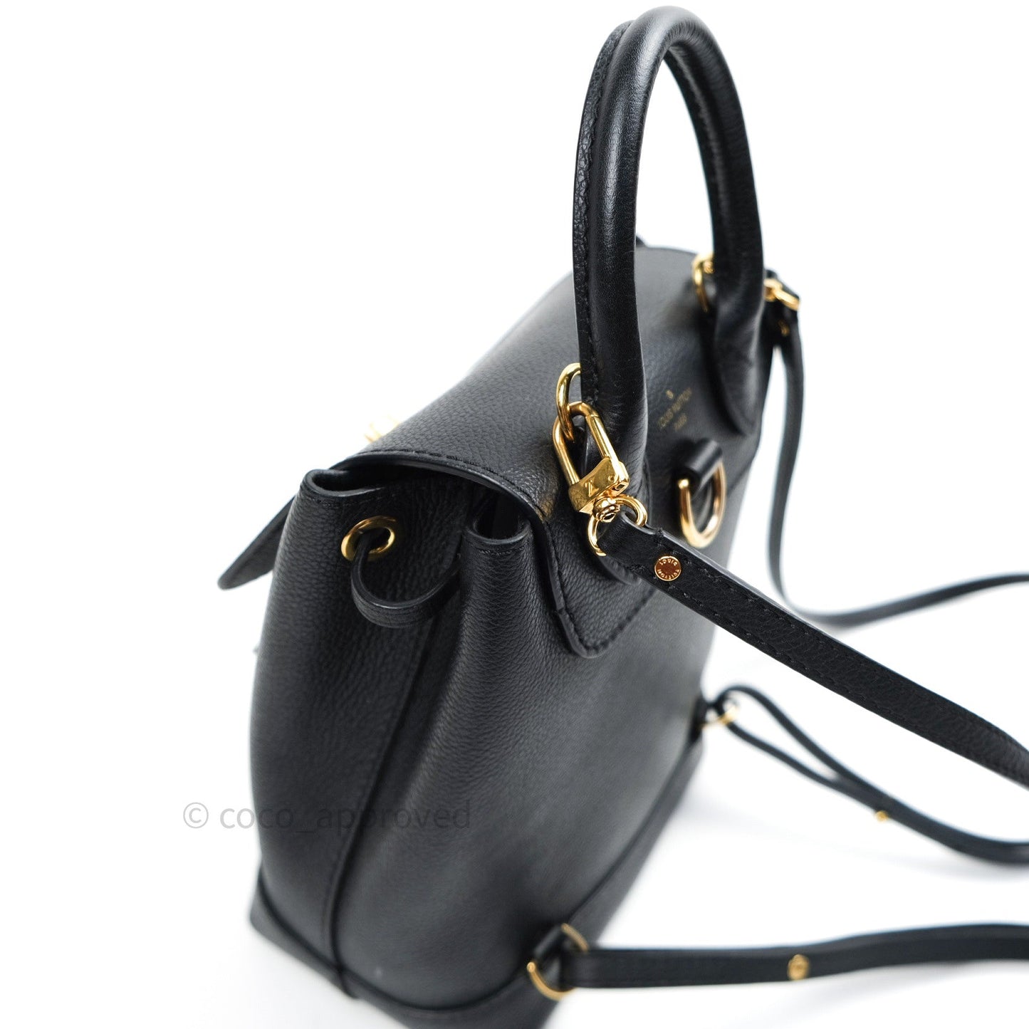 Louis Vuitton Lockme Mini Backpack Black Gold Hardware