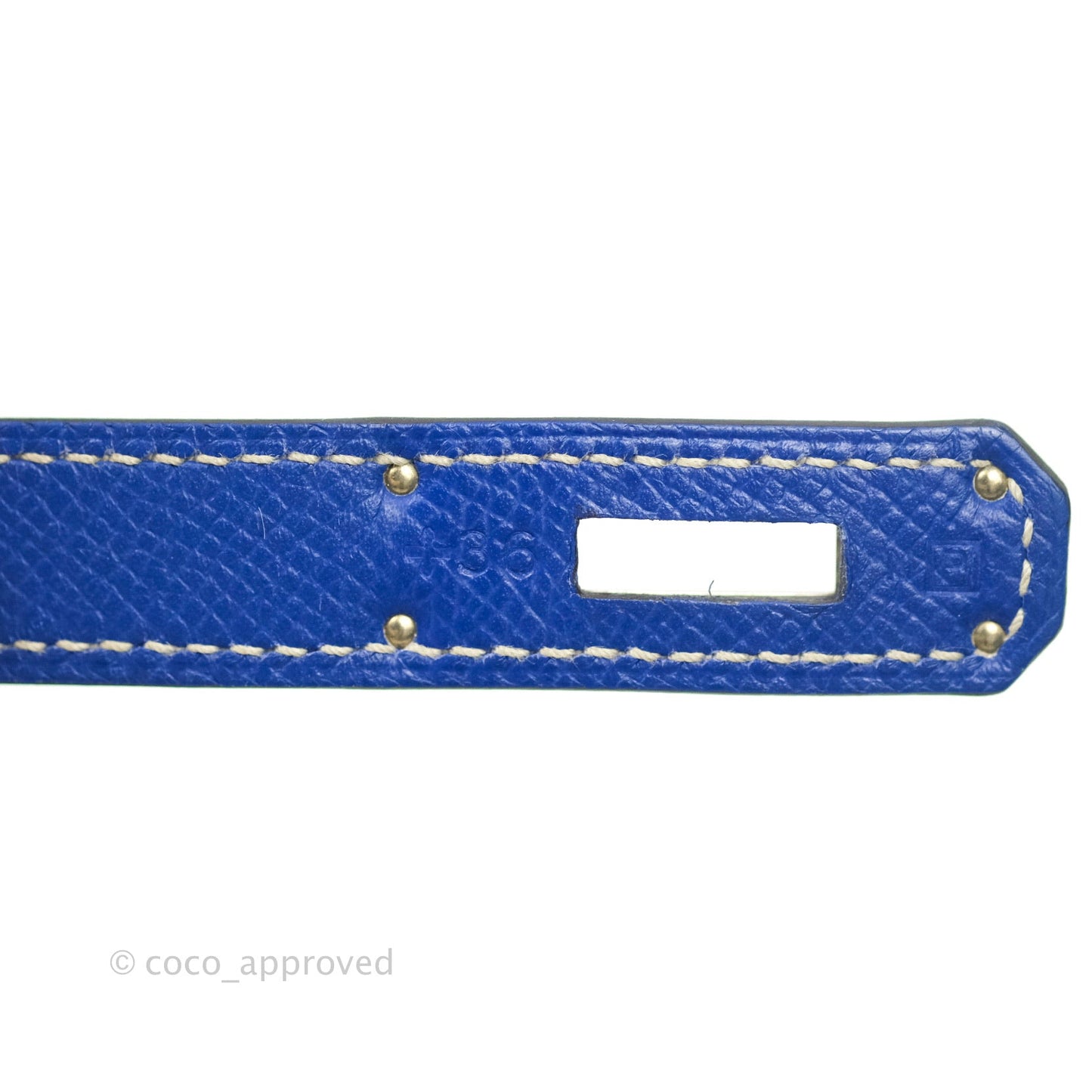 Hermès Kelly 32 Bleu Electrique Epsom Palladium Hardware