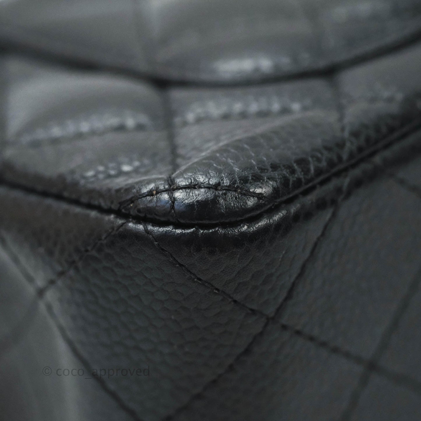 Chanel Quilted Mini Rectangular Very Dark Navy (Look Black) Caviar Ruthenium Hardware