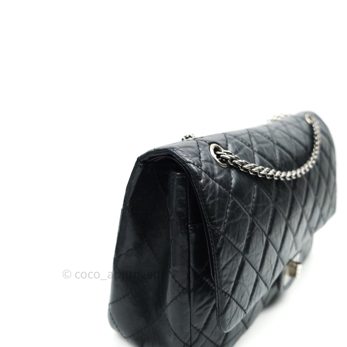 Chanel Reissue Quilted Aged Calfskin Black Ruthenium Hardware 227