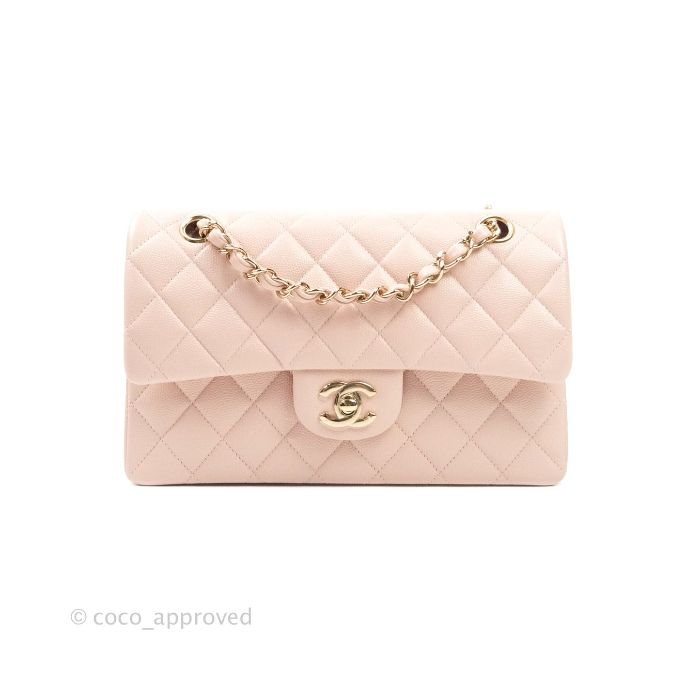 Chanel Classic Small S/M Flap Pink Caviar Gold Hardware