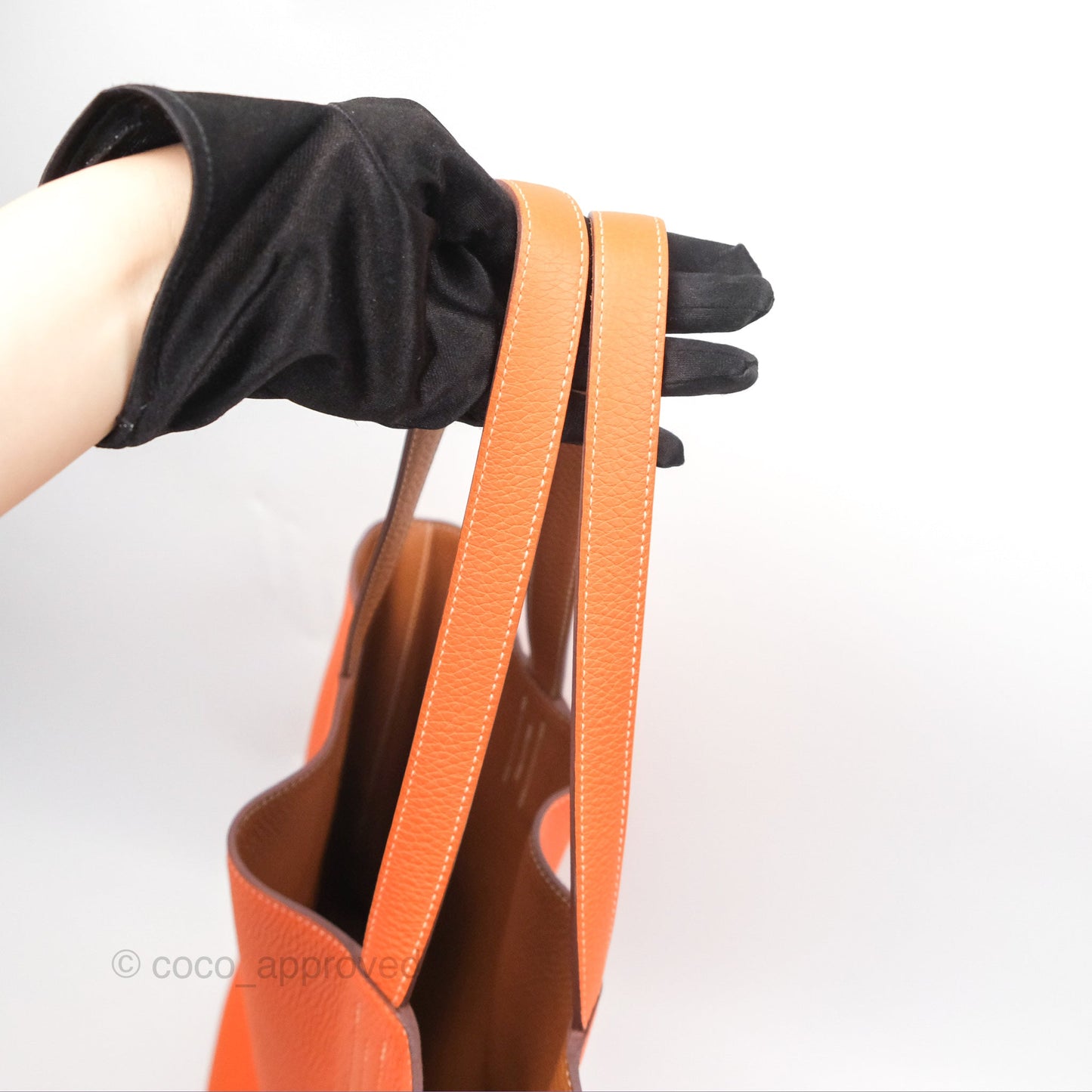 Hermès Double Sens Tote 36 Gold/ Orange Clemence