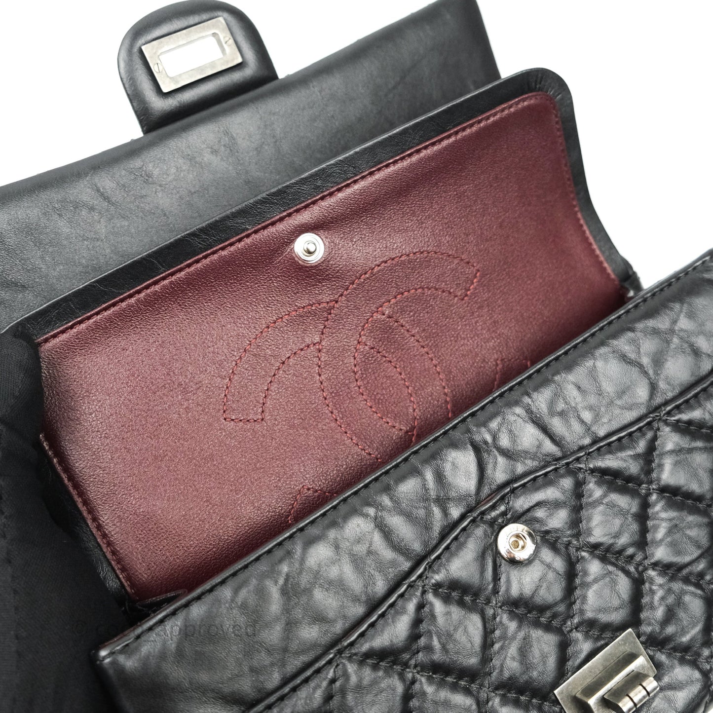 Chanel Reissue Quilted Aged Calfskin Black Ruthenium Hardware 225
