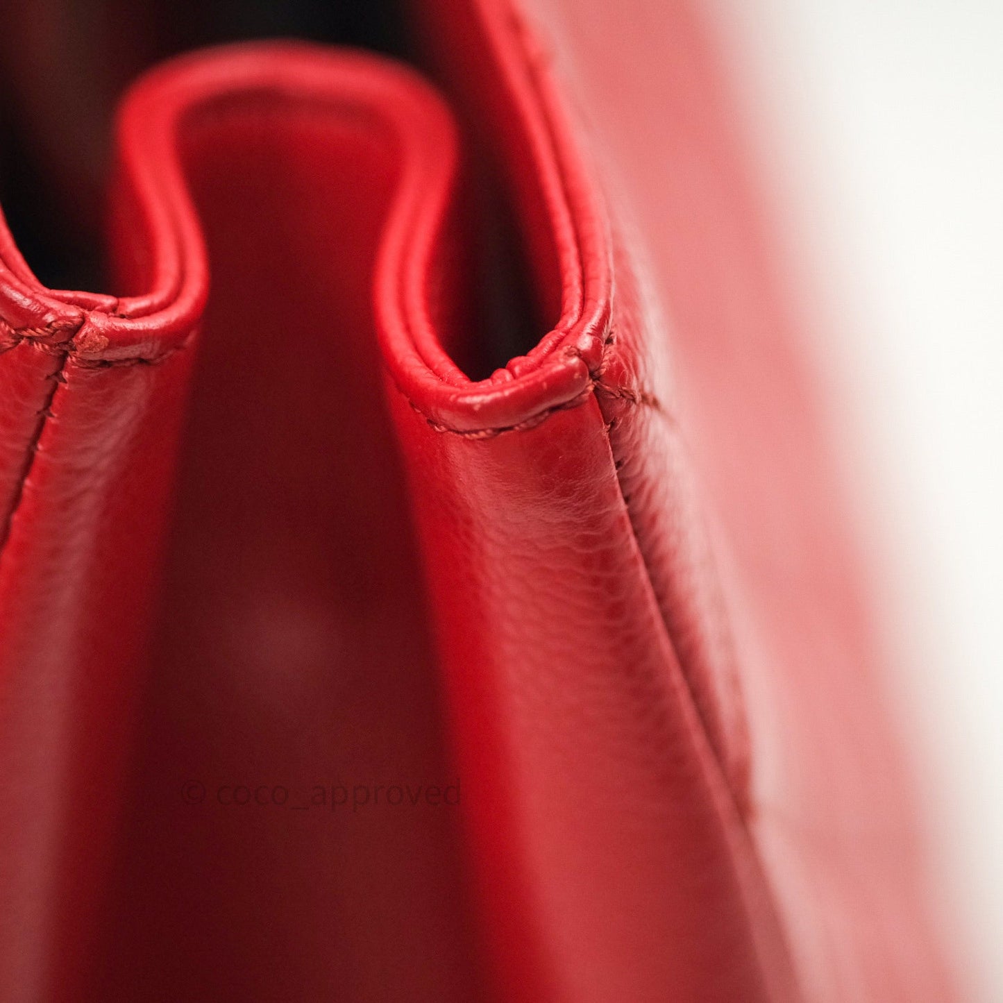Chanel XL Grand Shopping Tote GST Red Caviar Silver Hardware