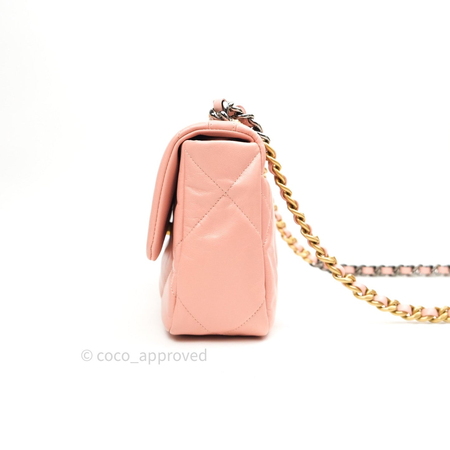 Chanel 19 Small Goatskin Rose Pink Mixed Hardware
