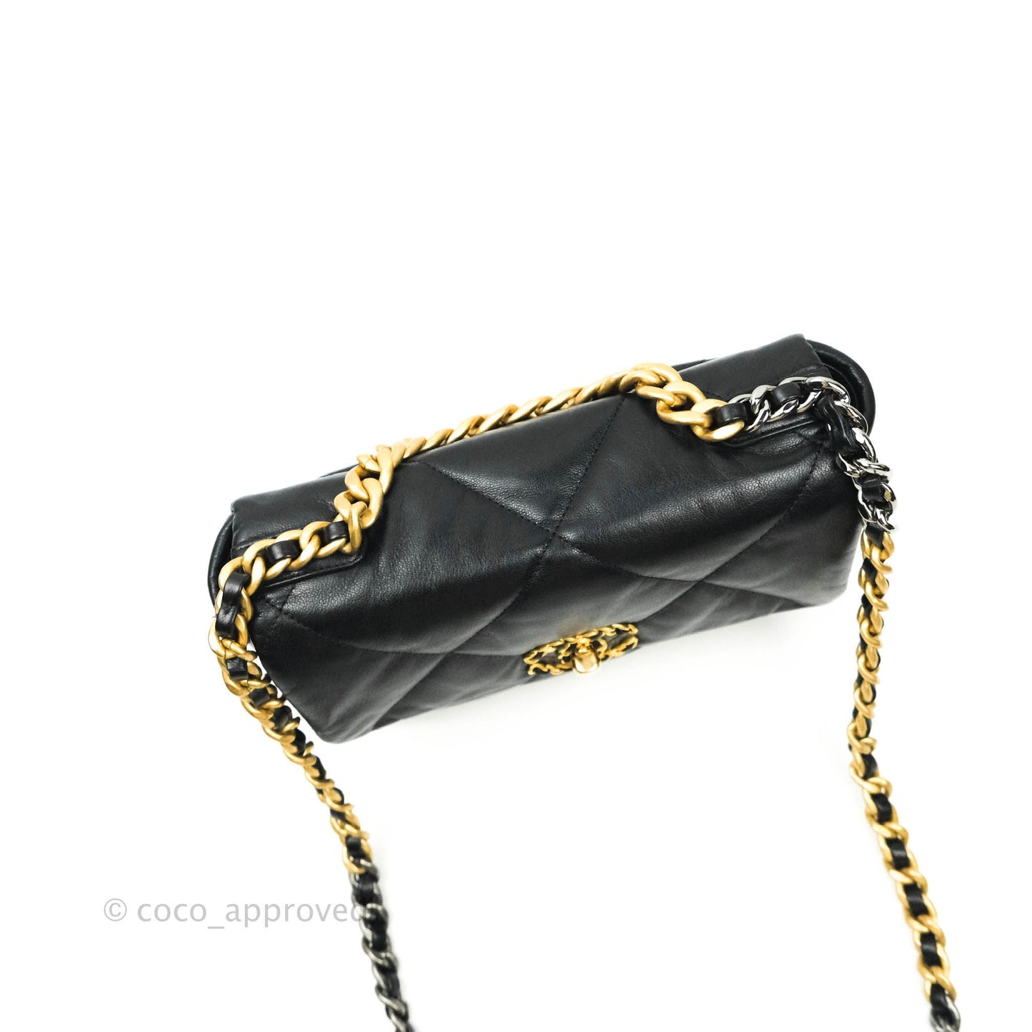 Chanel 19 Small Black Goatskin Mixed Hardware