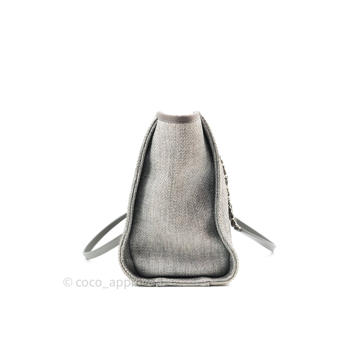 Chanel Canvas Deauville Medium Tote Grey