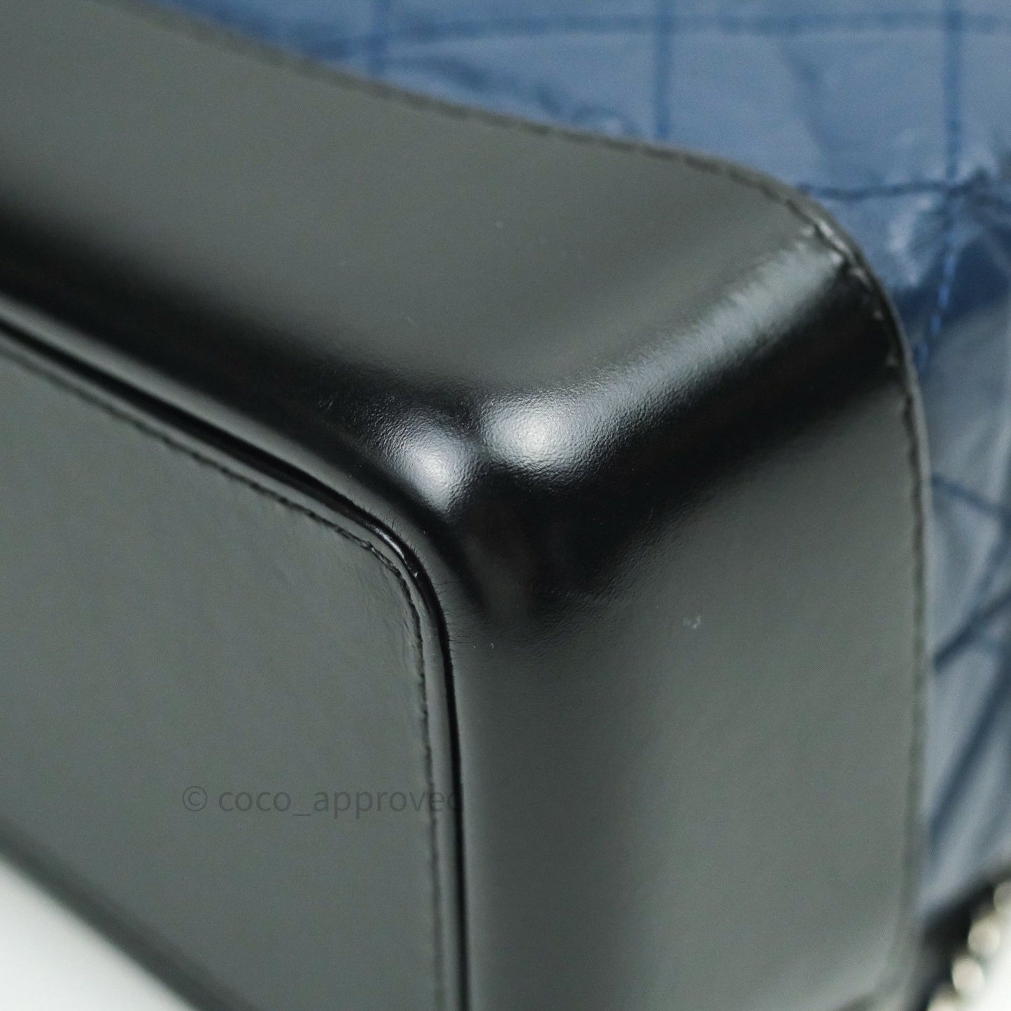 Chanel Gabrielle Backpack Black Aged Calfskin Small Navy Black