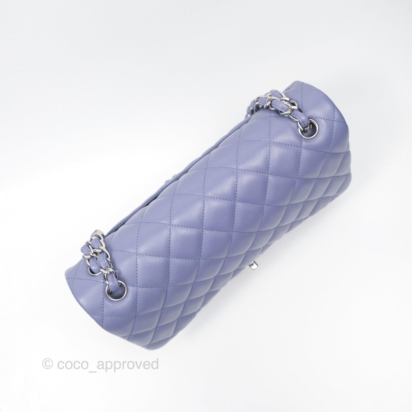 Chanel Jumbo Double Flap Lavender Blue Lambskin Silver Hardware⁣⁣