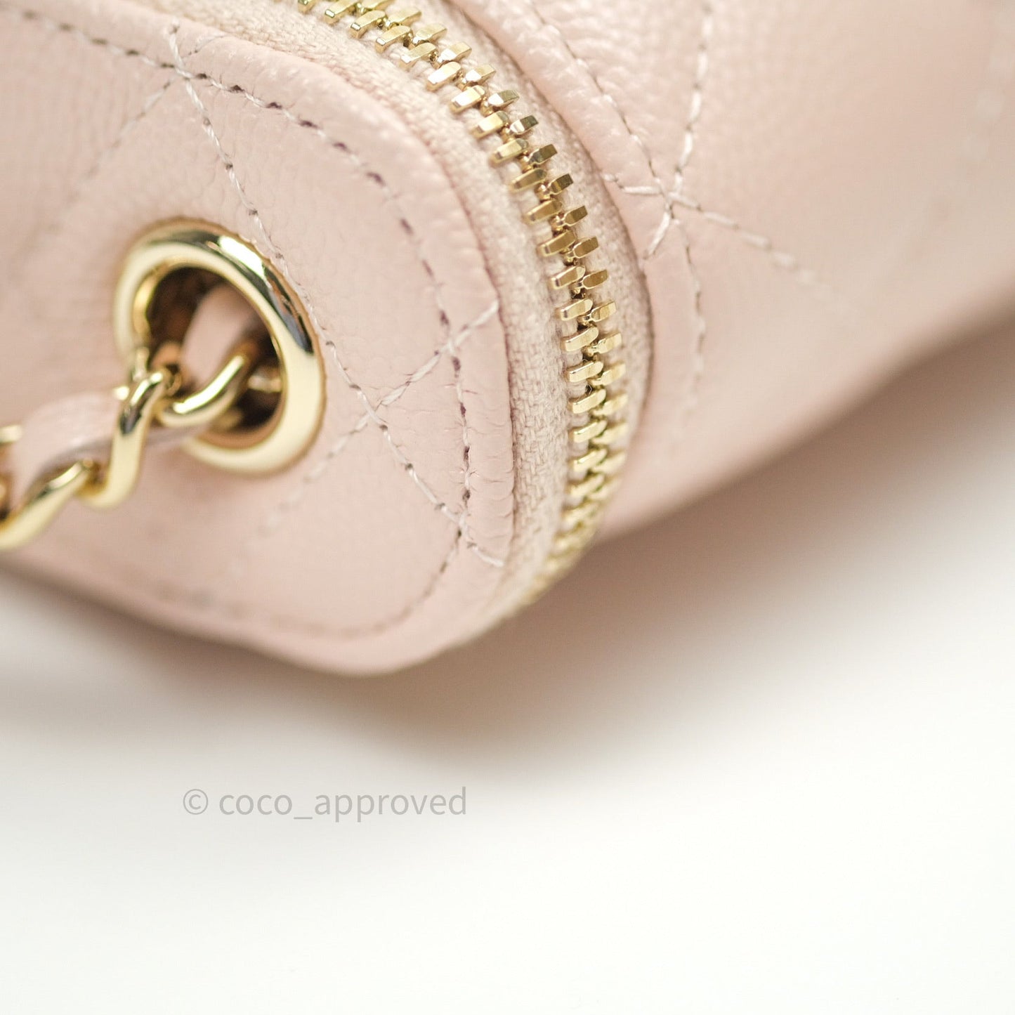 Chanel Classic Mini Vanity With Chain Pink Caviar Gold Hardware