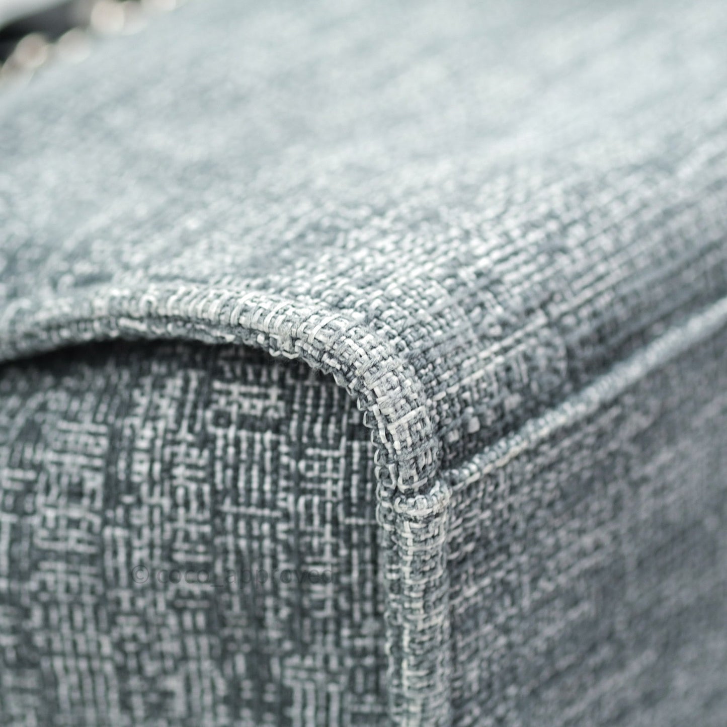 Chanel Large Deauville Charcoal Grey Canvas