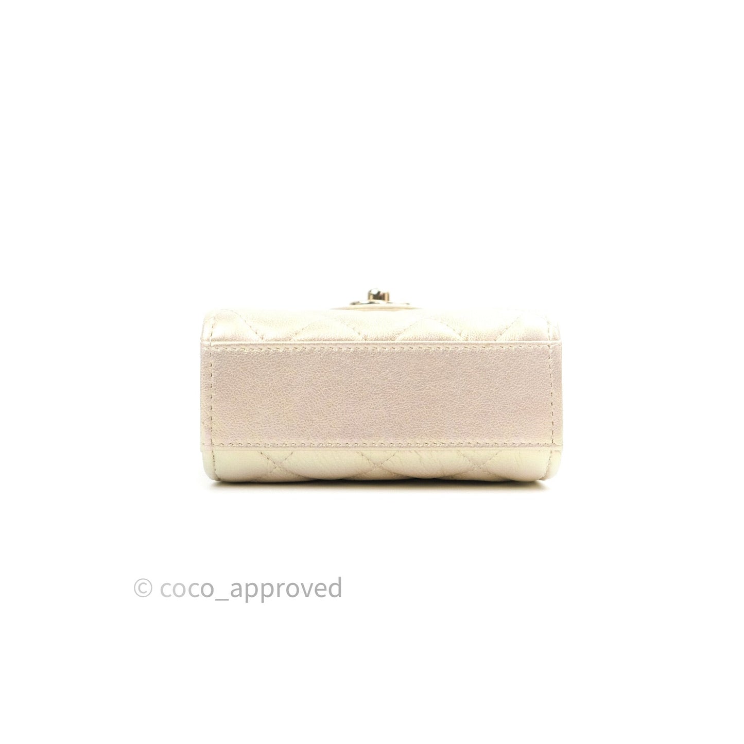 Chanel Classic Ivory Iridescent Gold Hardware Phone Holder