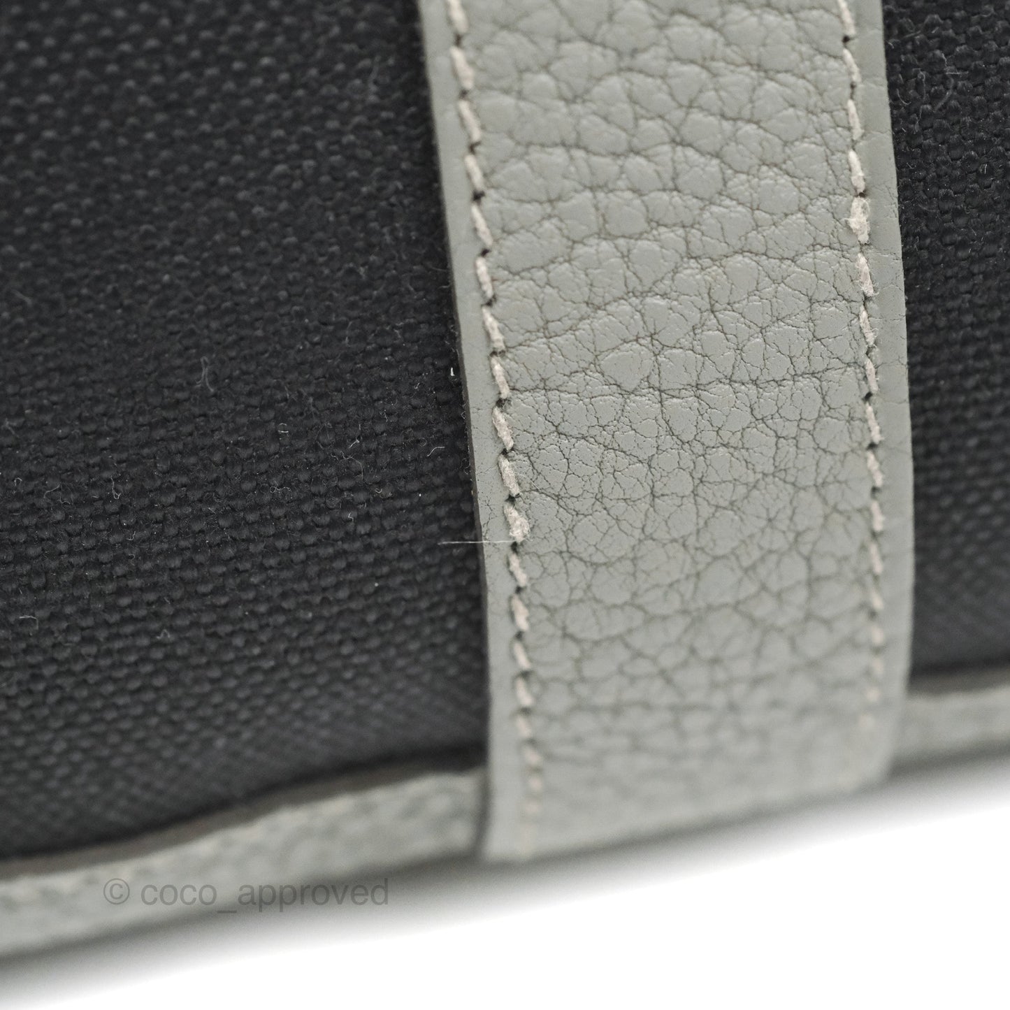 Hermès Garden Party 30 Canvas Black 89/Gris Meyer 0L