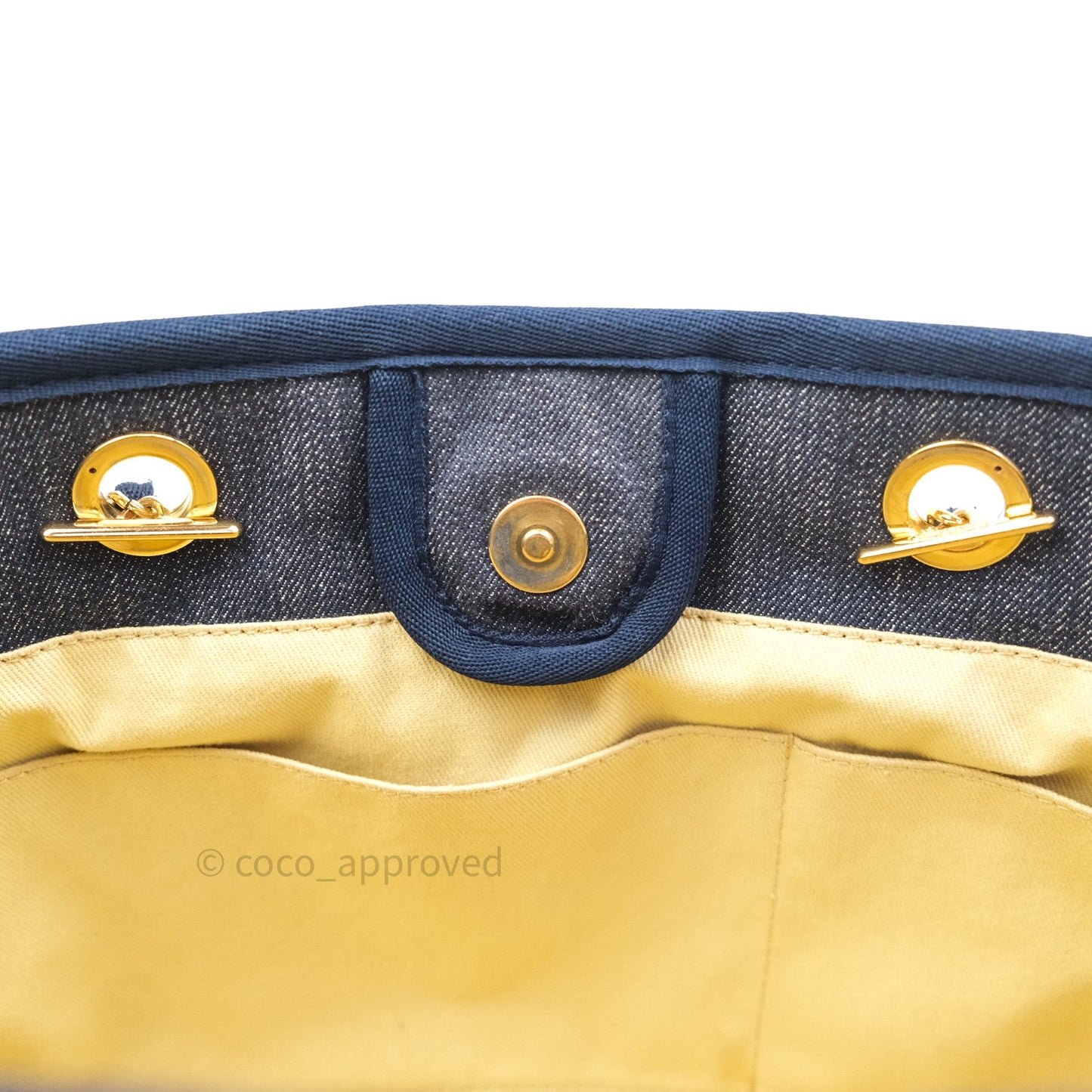 Chanel Denim Deauville Medium Tote Blue