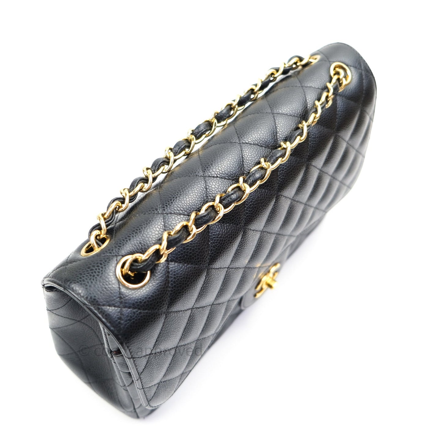 Chanel Jumbo Double Flap Black Caviar Gold Hardware⁣⁣