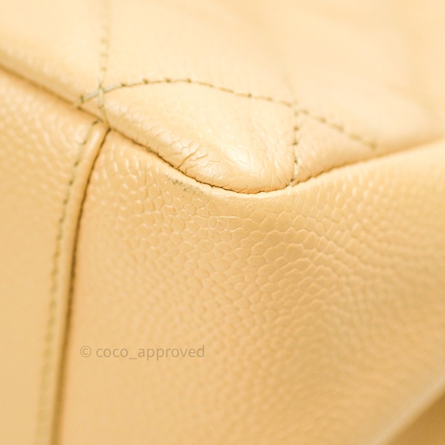 Chanel GST Beige Caviar Silver Hardware