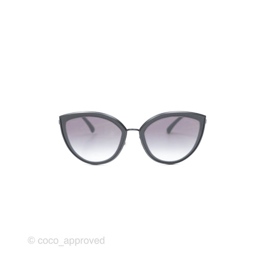 Chanel Cat Eye Sunglasses Matte Black
