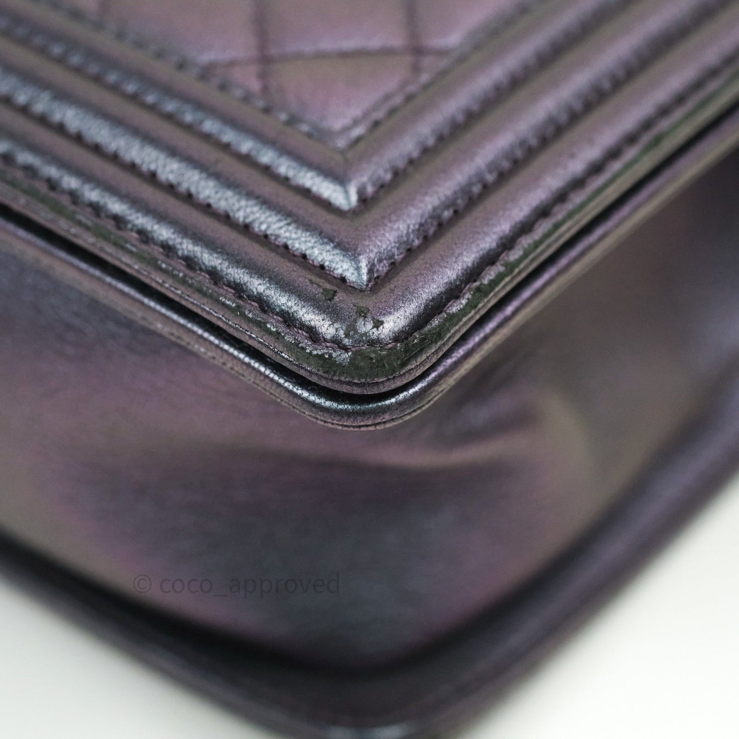 Chanel Purple Mermaid Iridescent Medium Calfskin Boy Bag