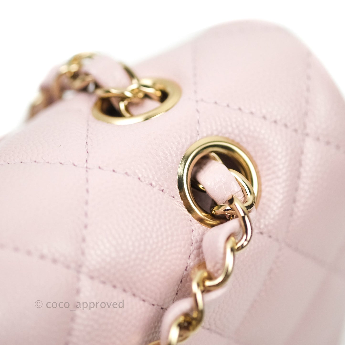 Chanel Classic M/L Medium Double Flap Bag Light Pink Caviar Gold Hardware