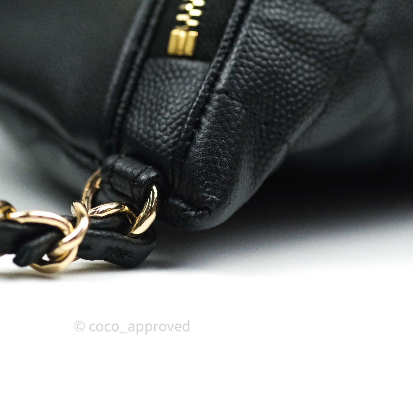Chanel Quilted Business Affinity Waist Belt Bag Black Caviar Gold Hardware