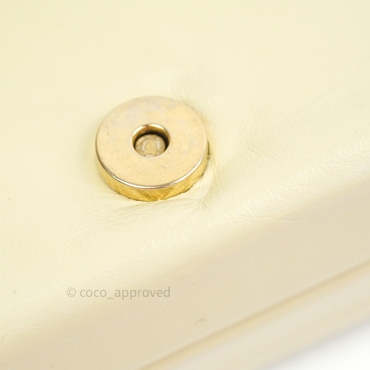 Chanel Vintage Flap Small in Cream Lambskin 24K Gold Hardware
