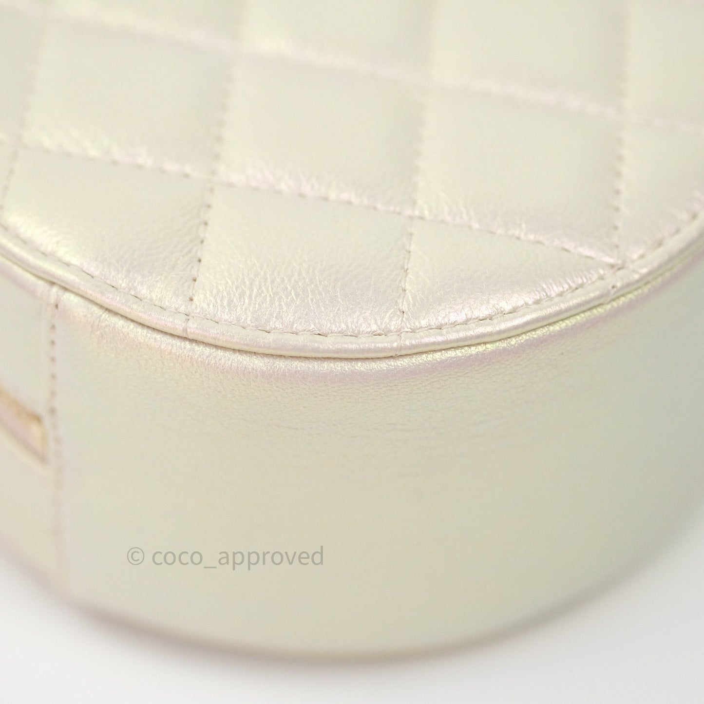 Chanel Round Circle Bag Iridescent Ivory Gold Hardware 20A