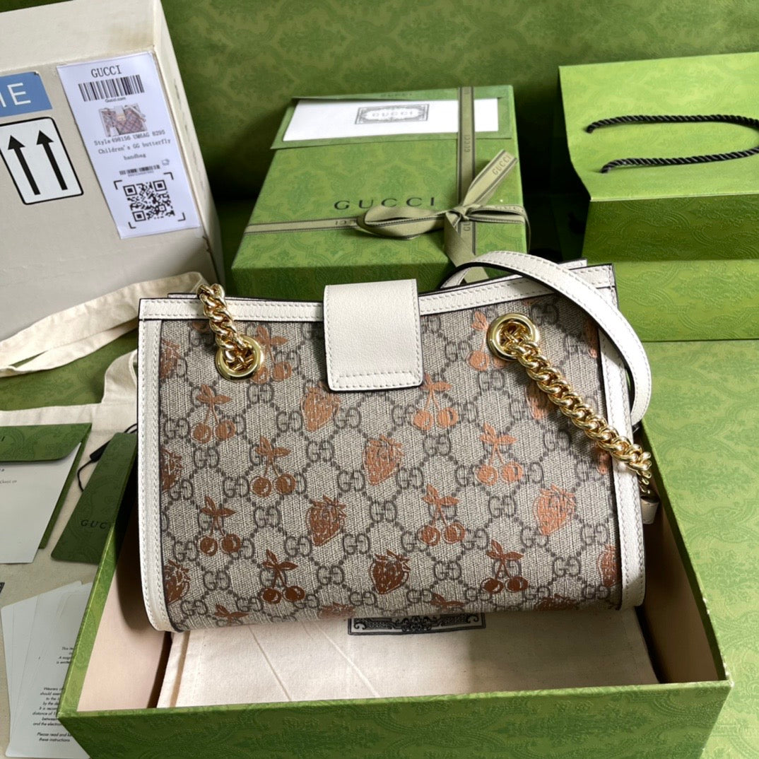 Luxury Gucci Padlock Small Berry Tote Bag